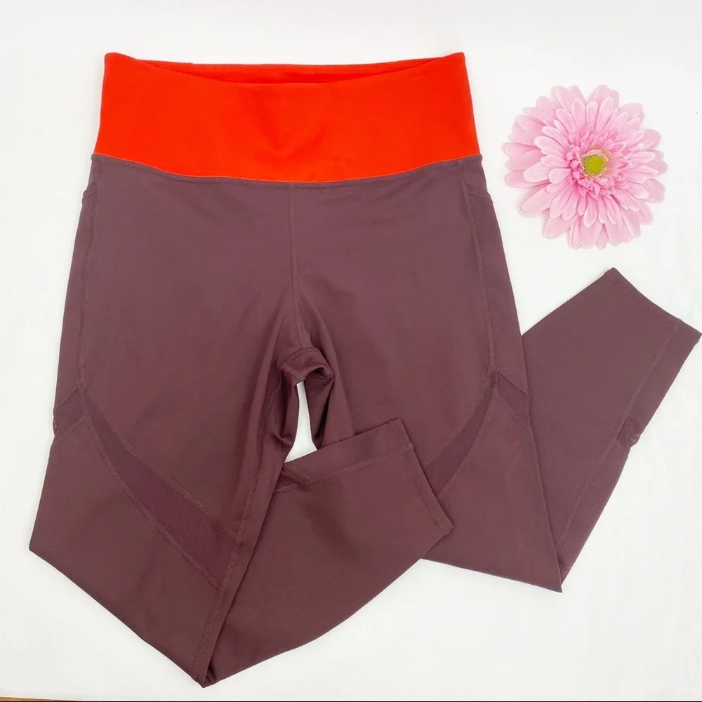 Athleta Tenacity 7/8 Tight Leggings Powerlift High Rise: Antique Burgundy